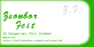 zsombor feit business card